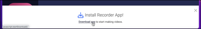 Install Recorder App screenshot