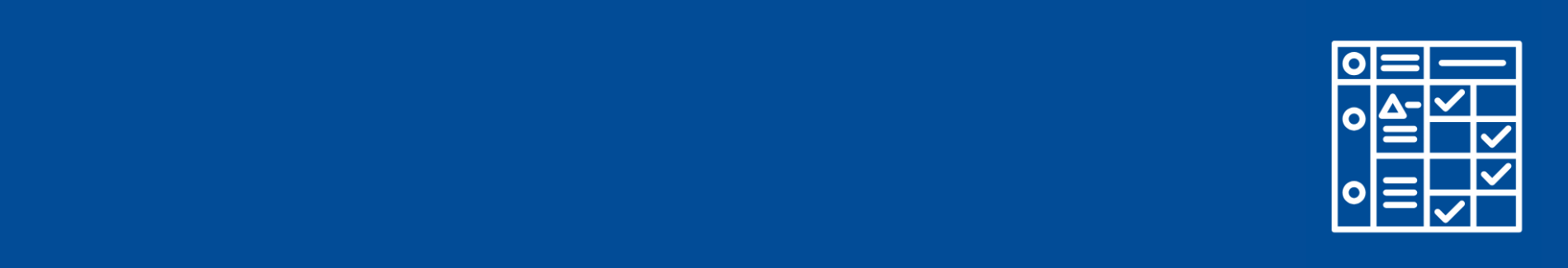 Assessment Banner with rubric icon. 