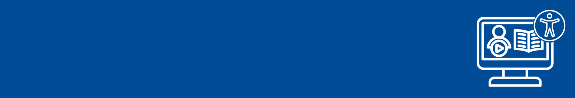 Accessibility banner with an icon for accessibility online. 