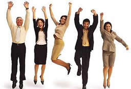 Business People Jumping